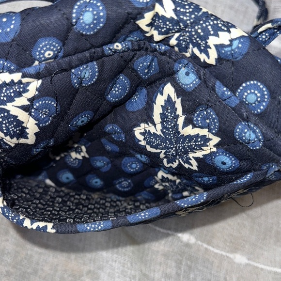 Vera Bradley Blue Coin Maple Leaf Pattern Sling Crossbody Swing Bag EUC VINTAGE - Picture 6 of 14